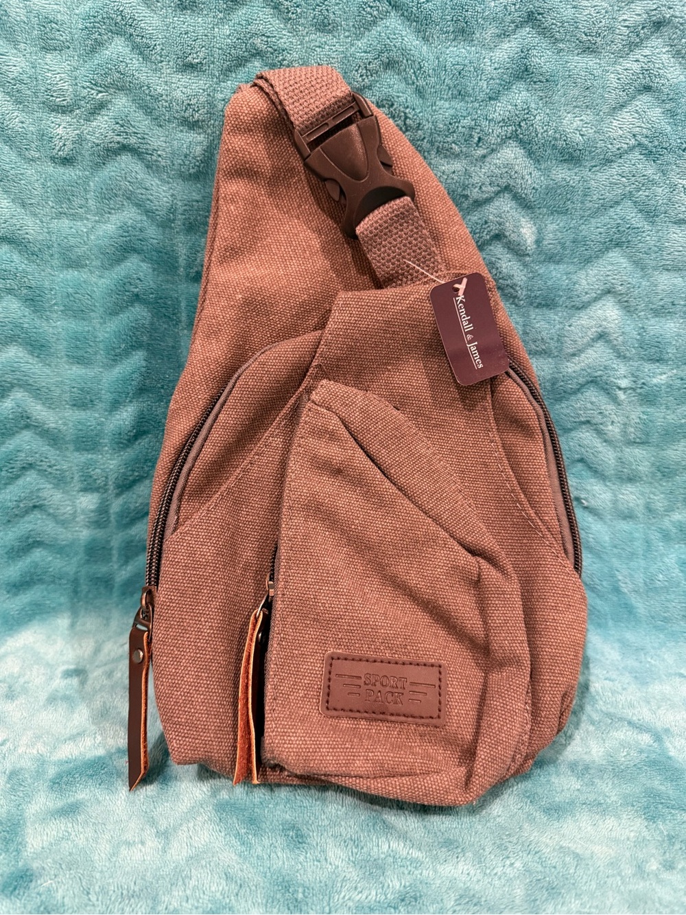 Gray Canvas Sling Sport Pack Travel Bag - Kendall & James